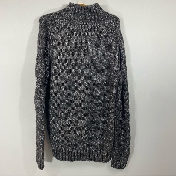 Banana Republic Oversized Cozy Yak Fur Blend Gray Cable Knit Mock Neck Sweater - Picture 8 of 8